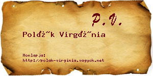 Polák Virgínia névjegykártya